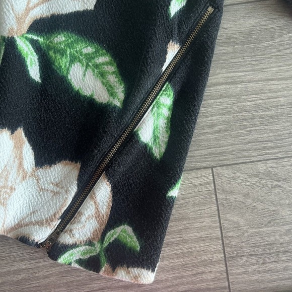 Anthropologie 9-H15 STCL Kobus Magnolia Floral‎ Zipper Boxy Crop Shirt Medium - Picture 4 of 8